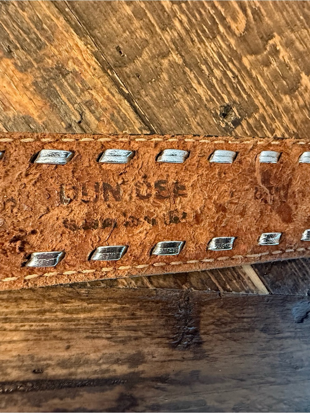 Vintage Handcrafted Brown Floral Embroidered Leather Belt Western Rustic Country - Picture 6 of 10